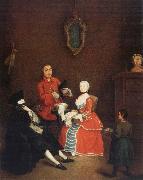 Pietro Longhi Visit of the Bauta oil on canvas